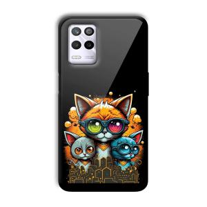 Cats Customized Printed Glass Back Cover for Realme 9 5G