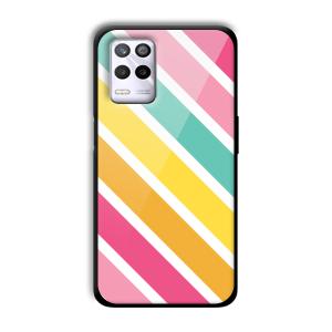 Solid Stripes Customized Printed Glass Back Cover for Realme 9 5G