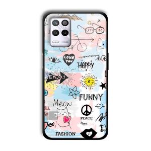 Illustrations Customized Printed Glass Back Cover for Realme 9 5G