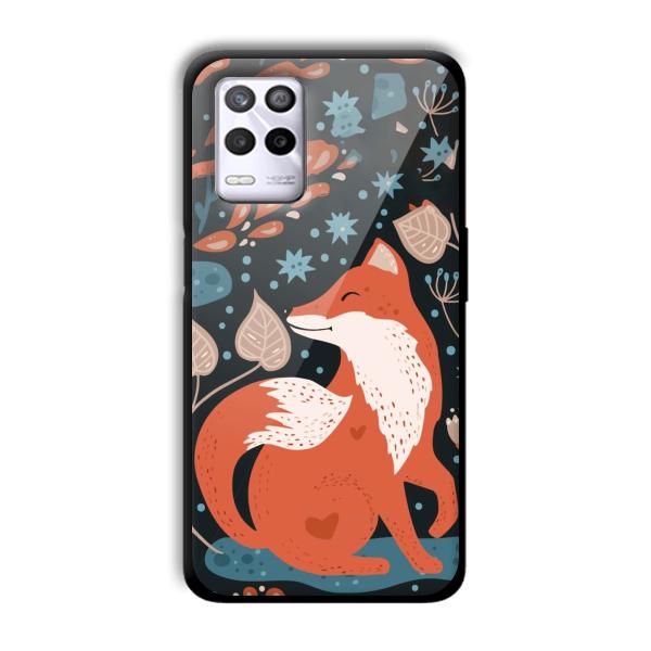 Cute Fox Customized Printed Glass Back Cover for Realme 9 5G
