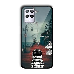Little Astronaut Customized Printed Glass Back Cover for Realme 9 5G
