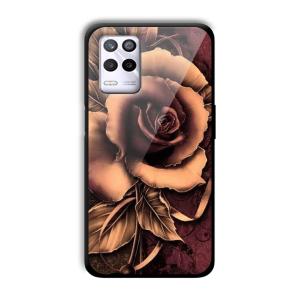 Brown Rose Customized Printed Glass Back Cover for Realme 9 5G