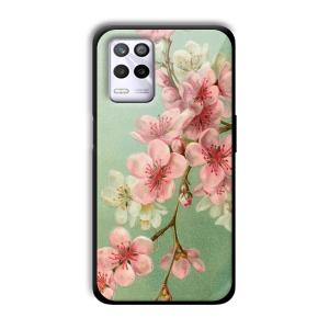 Pink Flowers Customized Printed Glass Back Cover for Realme 9 5G