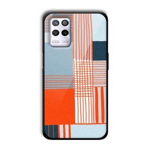 Orange Stripes Customized Printed Glass Back Cover for Realme 9 5G