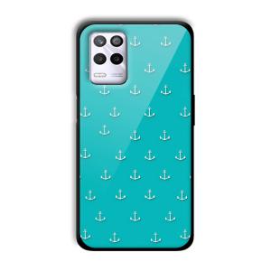 Teal Anchor Customized Printed Glass Back Cover for Realme 9 5G