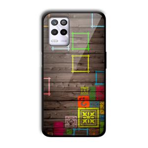 Wooden Pattern Customized Printed Glass Back Cover for Realme 9 5G
