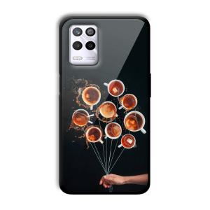 Coffee Cups Customized Printed Glass Back Cover for Realme 9 5G