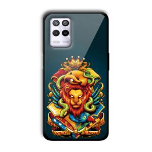 Fiery Lion Customized Printed Glass Back Cover for Realme 9 5G