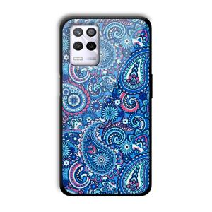 Blue Pattern Customized Printed Glass Back Cover for Realme 9 5G