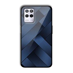 Blue Criss Cross Customized Printed Glass Back Cover for Realme 9 5G