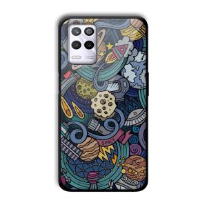 Space Graffiti Customized Printed Glass Back Cover for Realme 9 5G