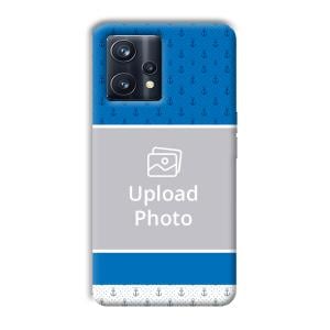 Blue White Design Customized Printed Back Cover for Realme 9 Pro