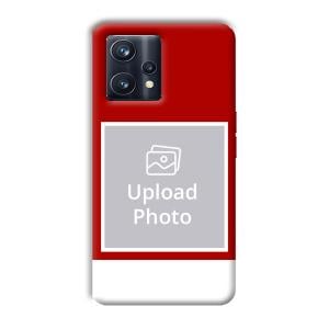 Red & White Customized Printed Back Cover for Realme 9 Pro
