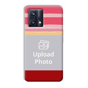 Red Pink Design Customized Printed Back Cover for Realme 9 Pro