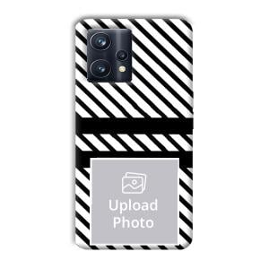 White Black Customized Printed Back Cover for Realme 9 Pro
