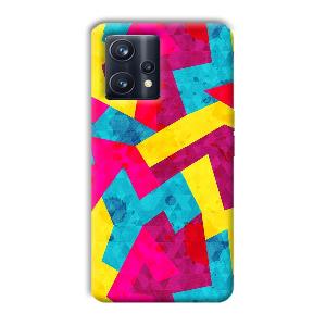 Pink Yellow Pattern Phone Customized Printed Back Cover for Realme 9 Pro