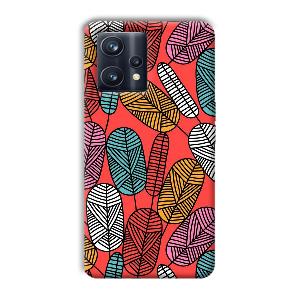 Lines and Leaves Phone Customized Printed Back Cover for Realme 9 Pro
