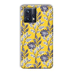 Yellow Fabric Design Phone Customized Printed Back Cover for Realme 9 Pro