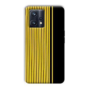 Yellow Black Design Phone Customized Printed Back Cover for Realme 9 Pro