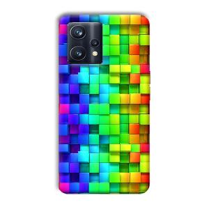 Square Blocks Phone Customized Printed Back Cover for Realme 9 Pro