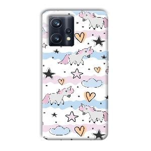Unicorn Pattern Phone Customized Printed Back Cover for Realme 9 Pro