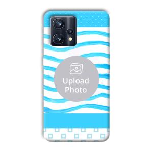 Blue Wavy Design Customized Printed Back Cover for Realme 9 Pro Plus