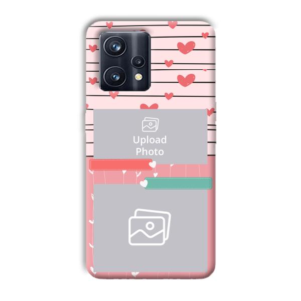 Pink Hearts Customized Printed Back Cover for Realme 9 Pro Plus
