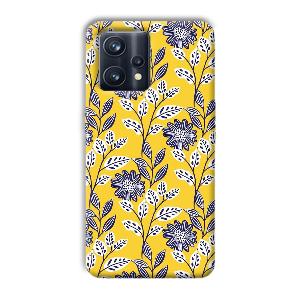 Yellow Fabric Design Phone Customized Printed Back Cover for Realme 9 Pro Plus