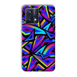 Blue Triangles Phone Customized Printed Back Cover for Realme 9 Pro Plus
