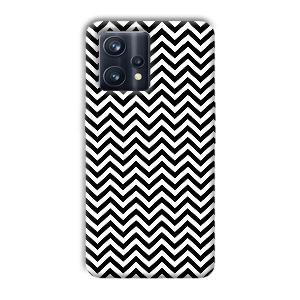 Black White Zig Zag Phone Customized Printed Back Cover for Realme 9 Pro Plus