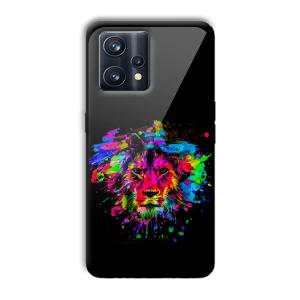 Colorful Lion Customized Printed Glass Back Cover for Realme 9 Pro Plus