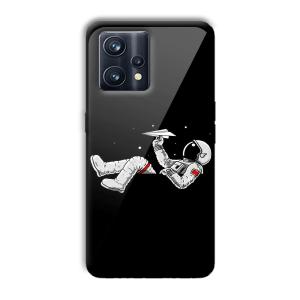 Lazy Astronaut Customized Printed Glass Back Cover for Realme 9 Pro Plus