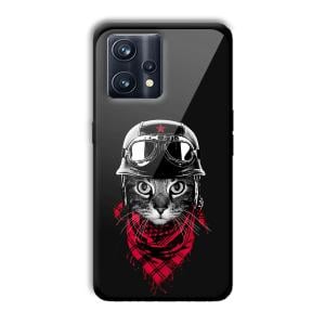 Rider Cat Customized Printed Glass Back Cover for Realme 9 Pro Plus
