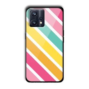 Solid Stripes Customized Printed Glass Back Cover for Realme 9 Pro Plus