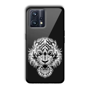 Angry Lion Customized Printed Glass Back Cover for Realme 9 Pro Plus