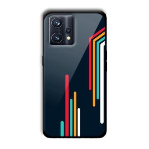 Colorful Stripes Customized Printed Glass Back Cover for Realme 9 Pro Plus
