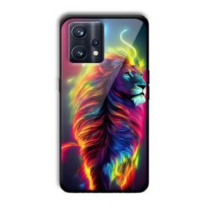 Neon Lion Customized Printed Glass Back Cover for Realme 9 Pro Plus