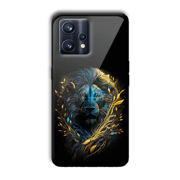 Golden Lion Customized Printed Glass Back Cover for Realme 9 Pro Plus