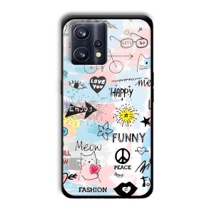 Illustrations Customized Printed Glass Back Cover for Realme 9 Pro Plus