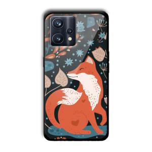 Cute Fox Customized Printed Glass Back Cover for Realme 9 Pro Plus