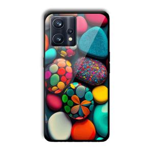 Colored Pebbles Customized Printed Glass Back Cover for Realme 9 Pro Plus