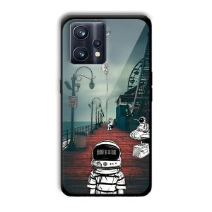 Little Astronaut Customized Printed Glass Back Cover for Realme 9 Pro Plus