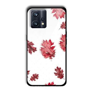 Red Leaves Customized Printed Glass Back Cover for Realme 9 Pro Plus