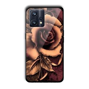 Brown Rose Customized Printed Glass Back Cover for Realme 9 Pro Plus