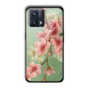 Pink Flowers Customized Printed Glass Back Cover for Realme 9 Pro Plus
