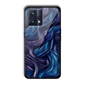 Blue Waves Customized Printed Glass Back Cover for Realme 9 Pro Plus