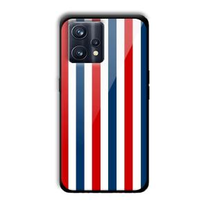 Red and Blue Customized Printed Glass Back Cover for Realme 9 Pro Plus