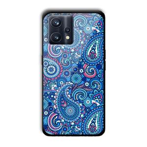 Blue Pattern Customized Printed Glass Back Cover for Realme 9 Pro Plus