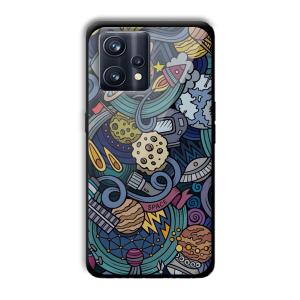Space Graffiti Customized Printed Glass Back Cover for Realme 9 Pro Plus