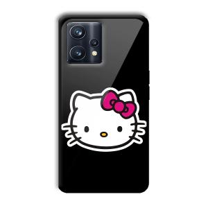 Cute Kitty Customized Printed Glass Back Cover for Realme 9 Pro